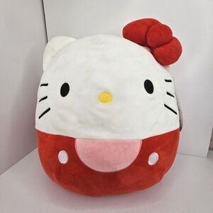 NWT Squishmallows Hello Kitty 12" Kellytoy White Red Stuffed Animal Stuffie